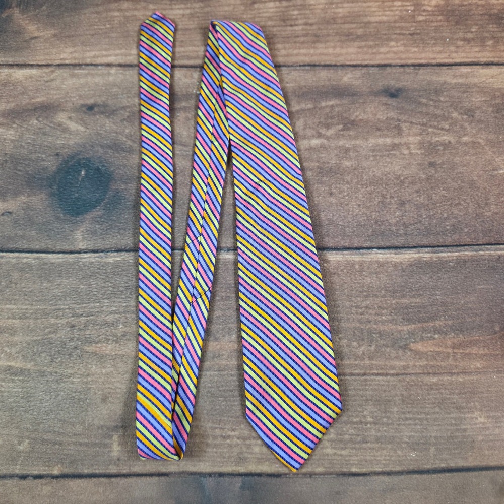 Robert Talbott Necktie Mens OS Multi Color Good Silk Striped Best of Class